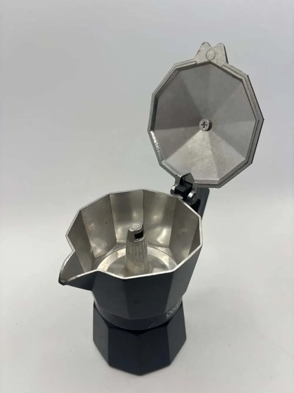 Oggi Corporation Black Aluminum Stovetop Moka Pot Espresso Maker